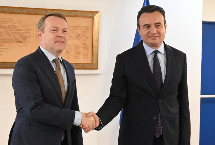 OSCE High Commissioner on National Minorities Christophe Kamp meets with Prime Minister Albin Kurti