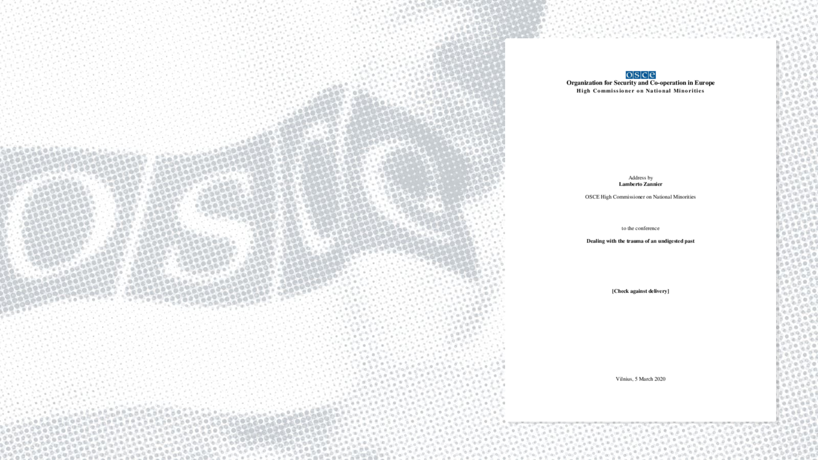 Dealing with the trauma of an undigested past Dealing with the trauma of an undigested past