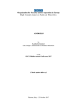  Keynote speech by Lamberto Zannier, OSCE High Commissioner on National Minorities