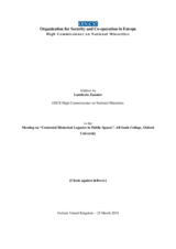  Contested Historical Legacies in Public Spaces