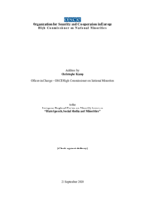 Address by Christophe Kamp, Officer-in-Charge, OSCE High Commissioner on National Minorities