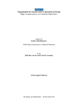 Address by Kairat Abdrakhmanov, OSCE High Commissioner on National Minorities