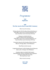 Event programme: Max van der Stoel Award 2022