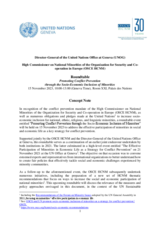 Roundtable on Promoting Conflict Prevention through the Socio-Economic Inclusion of Minorities - Agenda