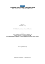 Second Regional Conference on Co-operation with National Minorities in Southeastern Europe: “Fostering Economic Development in Diverse Societies across South-eastern Europe”