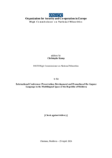 International Conference: Preservation, Development and Promotion of the Gagauz Language in the Multilingual Space of the Republic of Moldova