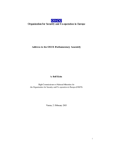 Address to the OSCE Parliamentary Assembly