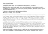 Statement by Mr. Max van der Stoel: "Peace and justice, power and principle: from Nuremberg to The Hague" , Finland