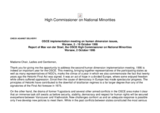 Report of Max van der Stoel, the OSCE High Commissioner on National Minorities, Warsaw