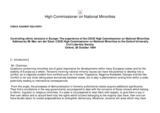 Address by the CSCE High Commissioner on National Minorities to the Oxford University Civil Liberties Society, Oxford