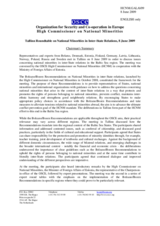 Chairman's summary, roundtable on "Bolzano/Bozen Recommendations on National Minorities in Inter-State Relations and their implementation in the Baltic Region"