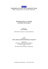 Address by Knut Vollebaek, OSCE High Commissioner on National Minorities, "Is Integration an Answer to Ethnic Pluralism?"