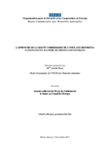 Discours prononcé par Astrid Thors, la Haute Commissaire de OSCE aux Minorités nationales