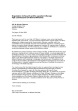 Letter from HCNM to Moldova regarding language