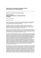 Letter from Moldova to HCNM regarding language