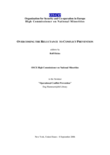 High Commissioner's address at the UN Seminar on Operational Conflict Prevention