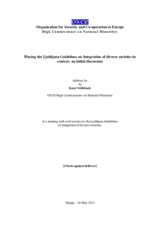 Address by Knut Vollebaek, OSCE High Commissioner on National Minorities