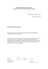 Correspondence between HCNM and Kazakhstan regarding inter-ethnic relations