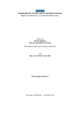 Opening Address to the Max van der Stoel Award ceremony by Henrik Villadsen, Director and Officer-in-Charge, OSCE High Commissioner on National Minorities