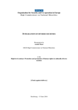 Address by Astrid Thors, OSCE High Commissioner on National Minorities