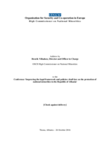 Address by Henrik Villadsen, Director and Officer-in-Charge, OSCE High Commissioner on National Minorities