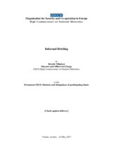Informal briefing to the Permanent OSCE Missions and Delegations of participating States 